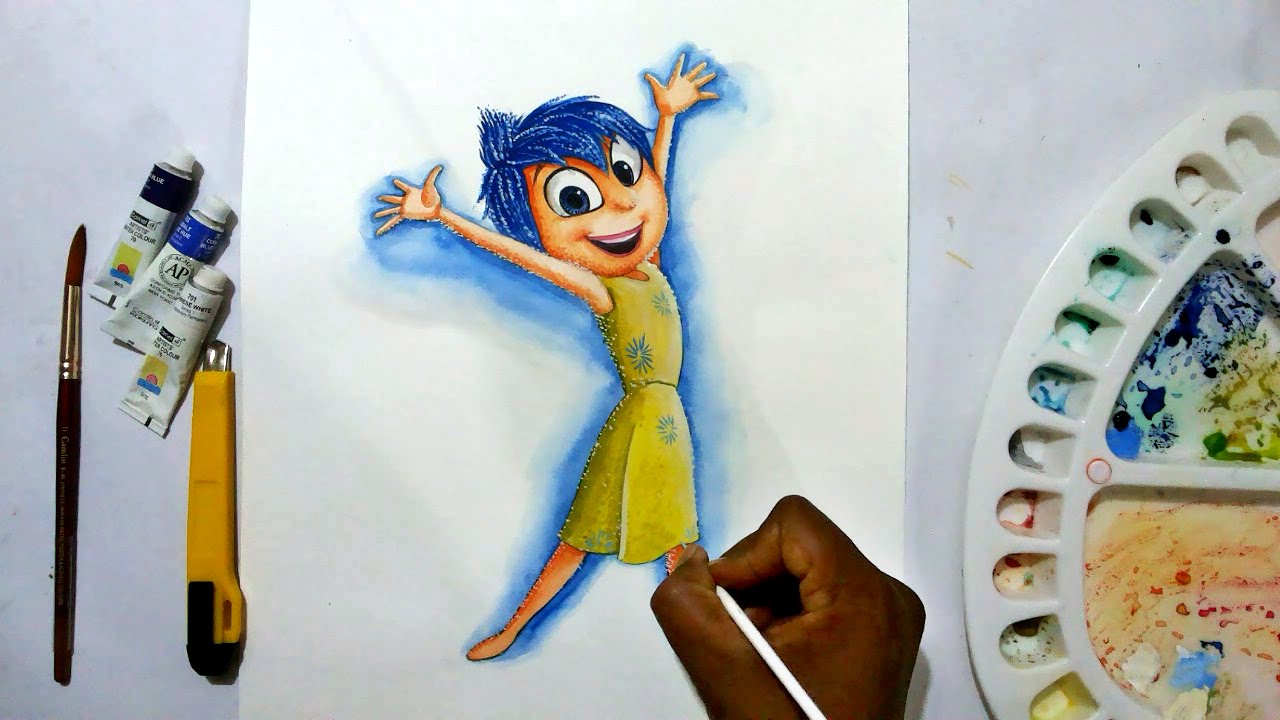 1280x720 How To Draw Joy From Inside Out Speed Art - Joy From Inside Out Drawing