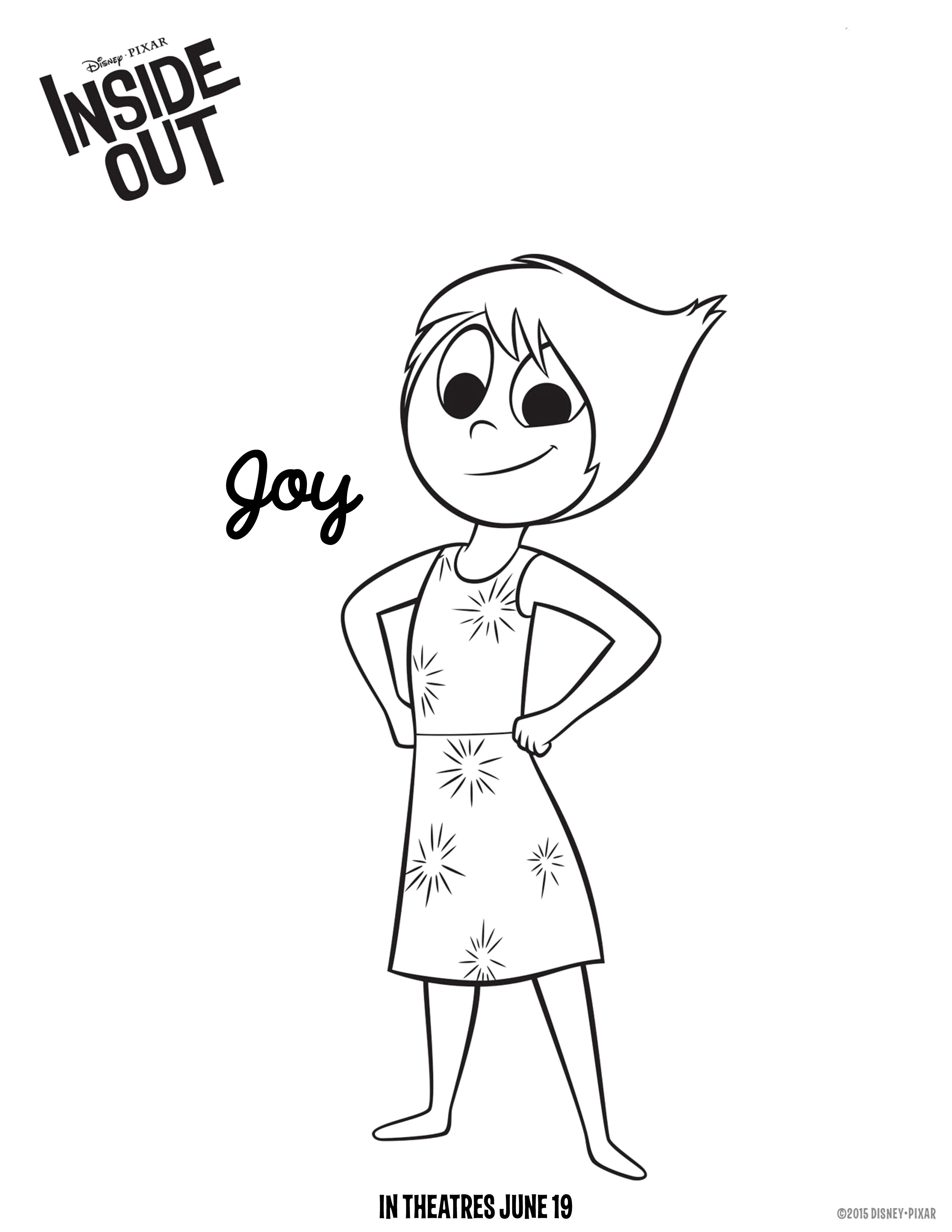 2550x3300 Inside Out Coloring Pages Joy - Joy Inside Out Drawing