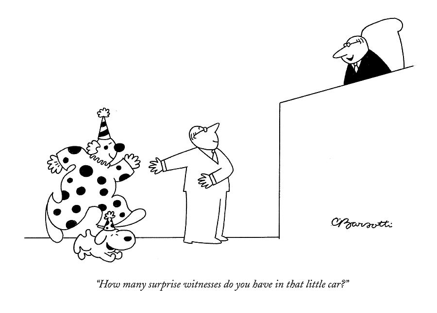 900x646 lawyer presenting a clown and a dog to a judge drawing - Judge Drawing