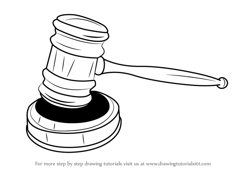 800x565 Learn How To Draw Judges Gavel - Judge Drawing