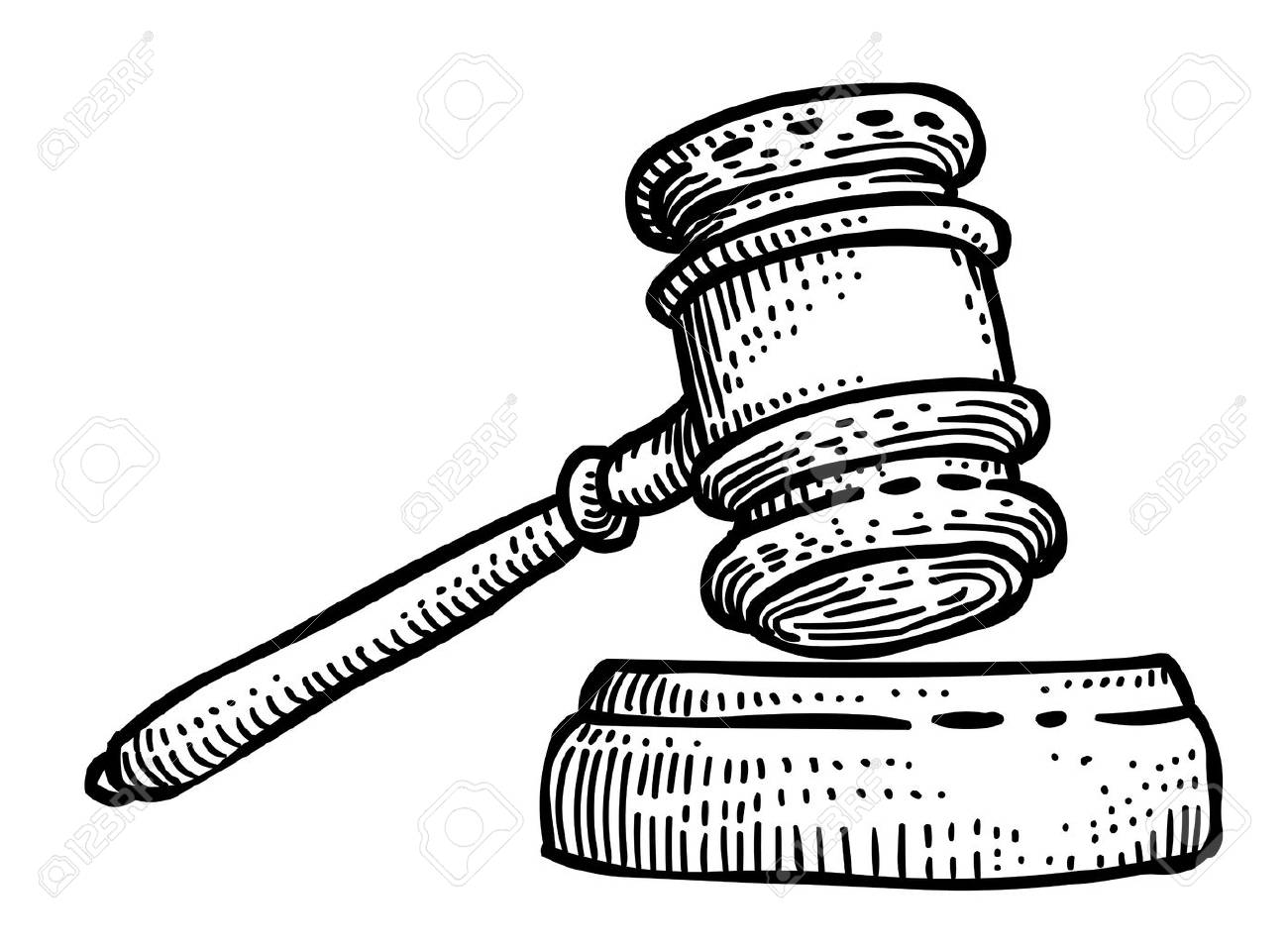 1300x957 huge collection of 'judge mallet drawing' download more than - Judges Gavel Drawing