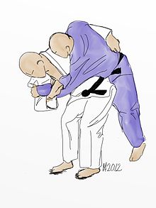 220x293 O Goshi - Judo Drawing