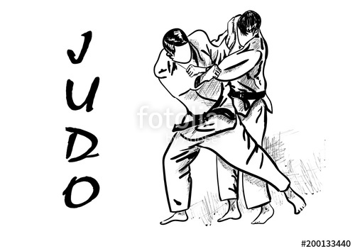 500x354 Judo Stock Image And Royalty Free Vector - Judo Drawing