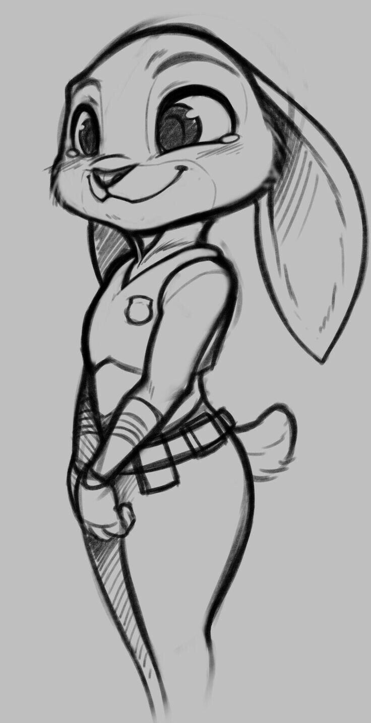 736x1436 Judy Hopps Drawing Fiction In Drawings, Disney Drawings - Judy Hopps Drawing