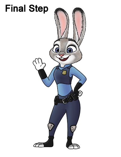 404x523 zveropolis urok risovaniia dzhudi khops awesome stuff zootopia - Judy Hopps Drawing