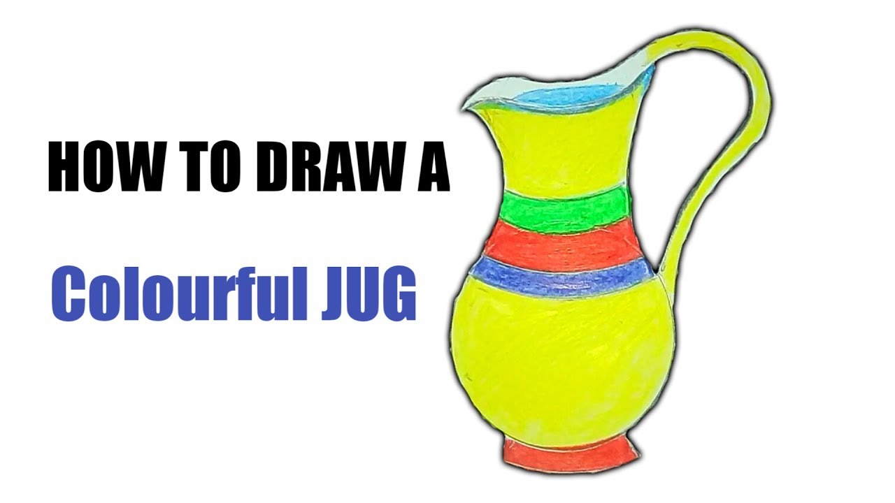 1280x720 How To Draw A Jug Colourful Jug Step - Jug Drawing