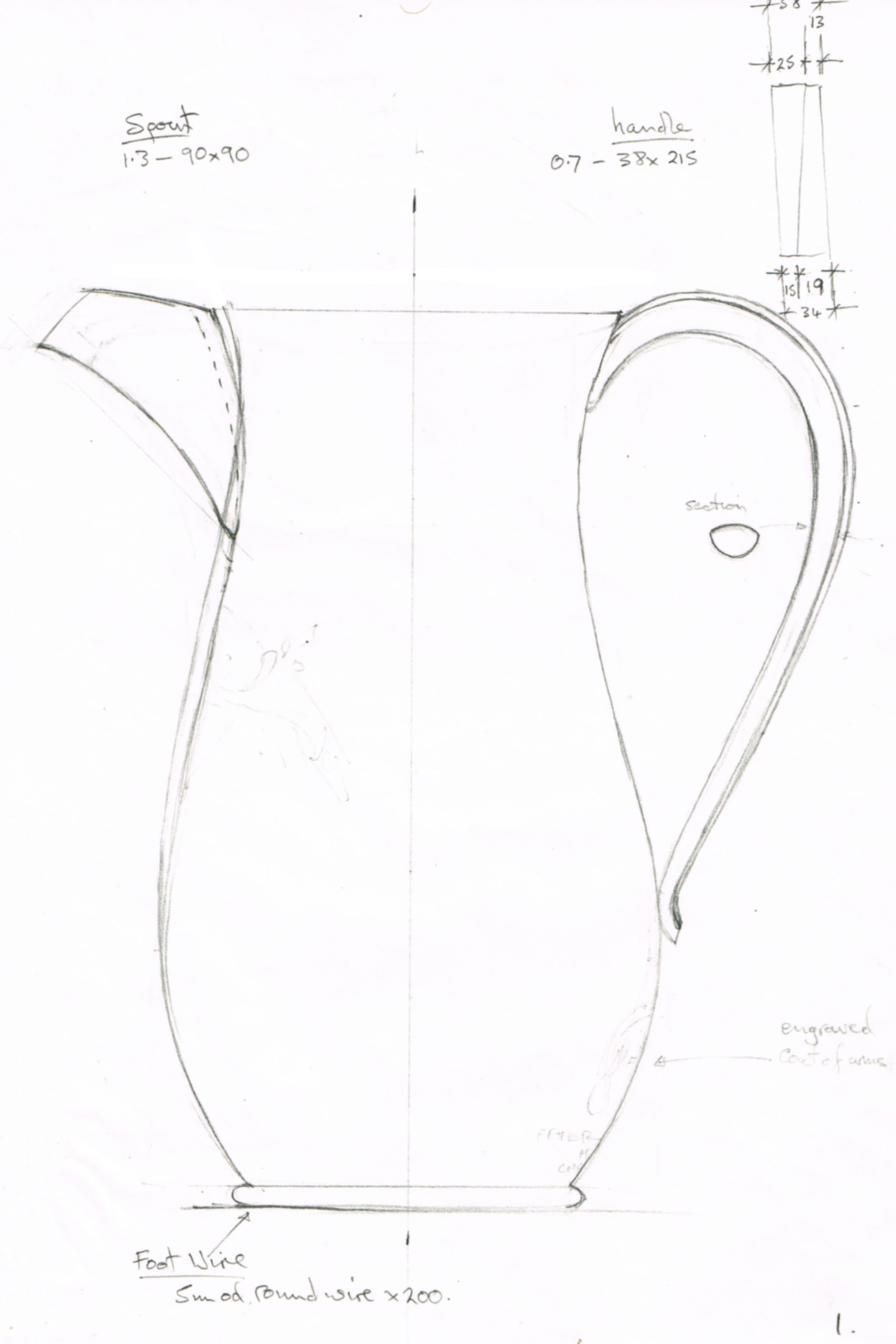 2273x3409 Silver Jug Drawing - Jug Drawing