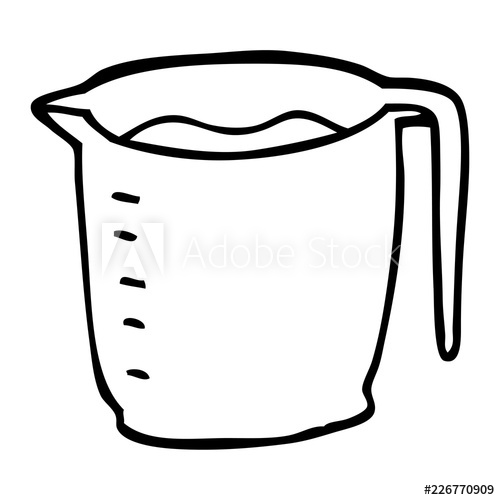 500x500 Line Drawing Cartoon Jug - Jug Drawing