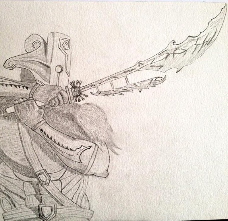 750x727 Juggernaut Drawing I Made Years Ago, When Dota Was A New - Juggernaut Drawing