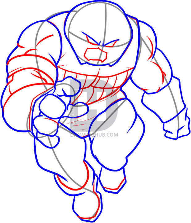 619x720 How To Draw Juggernaut, Step - Juggernaut Drawing