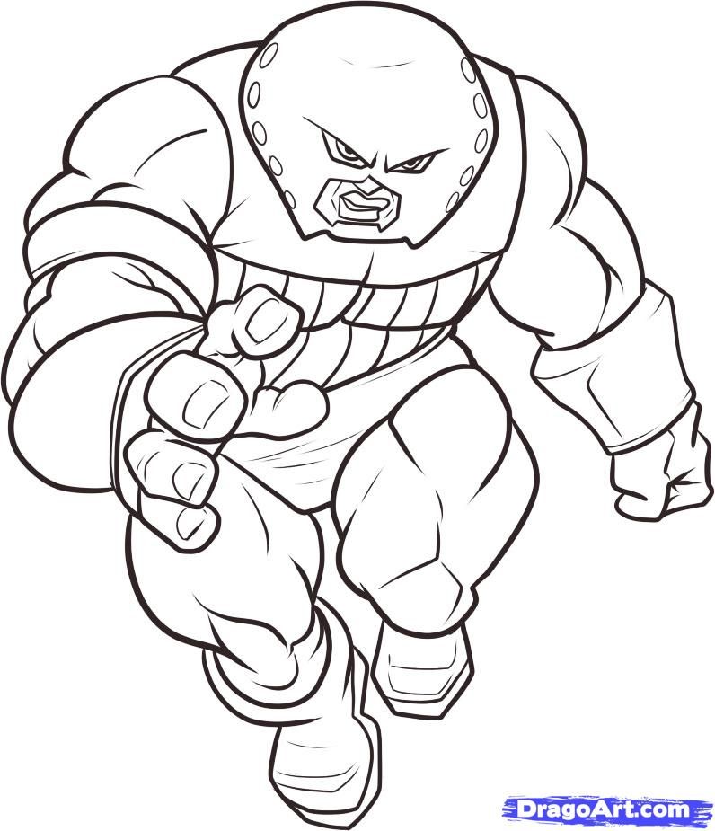 796x925 How To Draw Juggernaut, Step - Juggernaut Drawing