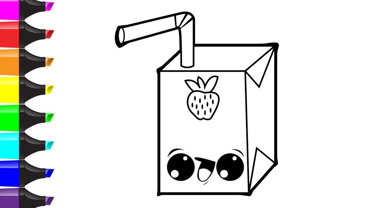 Juice Box Coloring Page