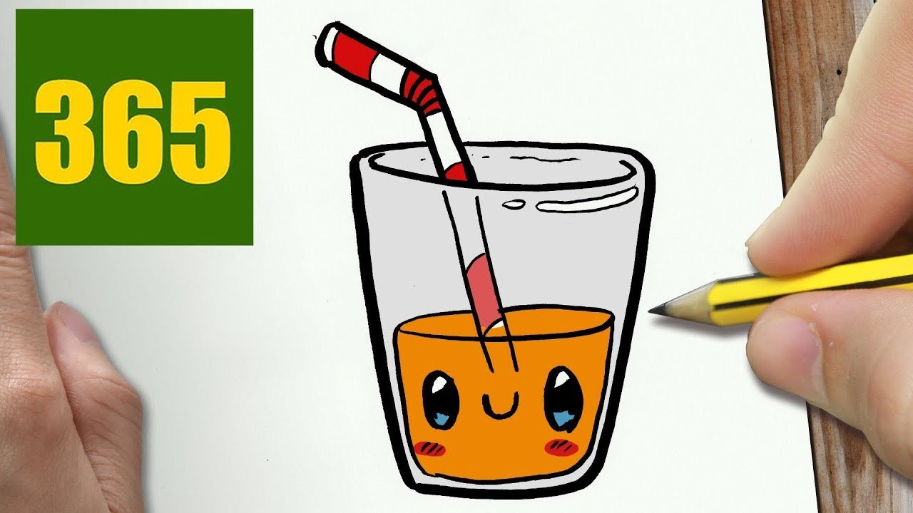 1280x720 how to draw a juice cute, easy step - Juice Drawing
