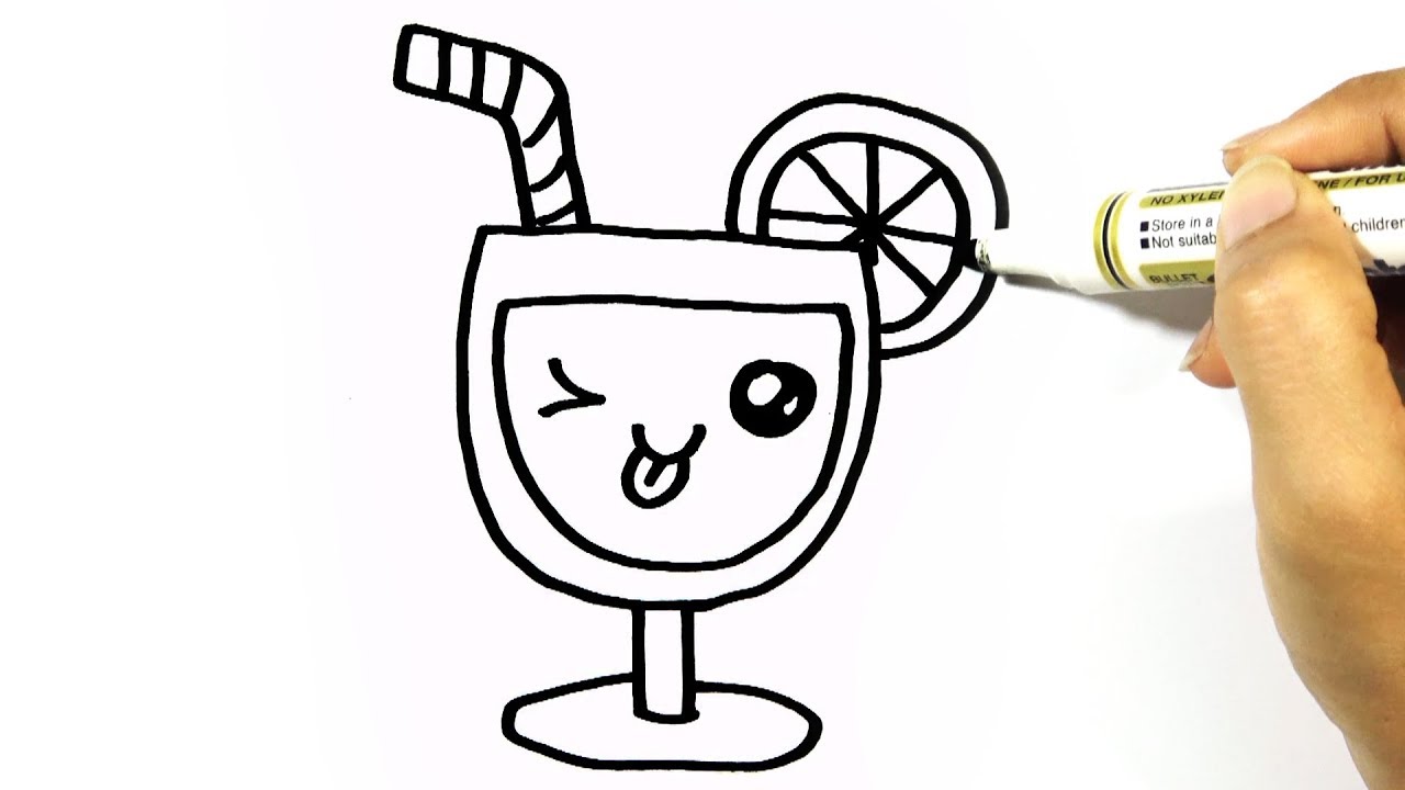 1280x720 how to draw a cute glass of orange juice hde - Juice Drawing