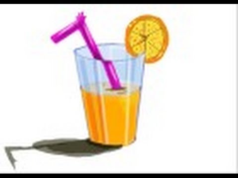480x360 how to draw a glass of orange juice - Juice Drawing