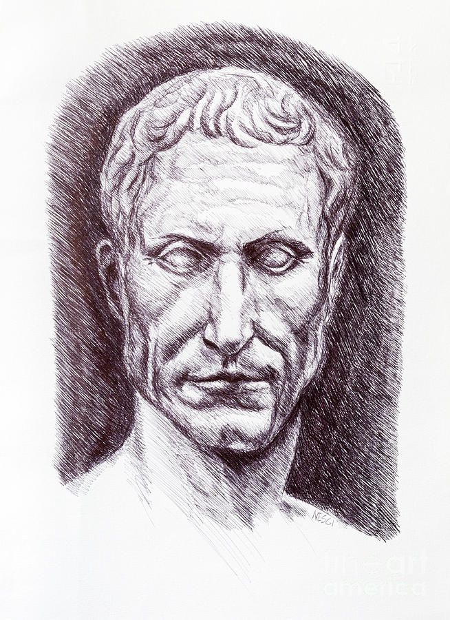 654x900 Gaius Julius Caesar Drawing - Julius Caesar Drawing