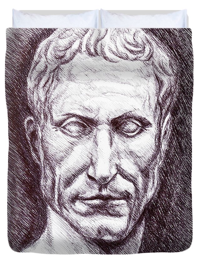 645x853 Gaius Julius Caesar Duvet Cover For Sale - Julius Caesar Drawing