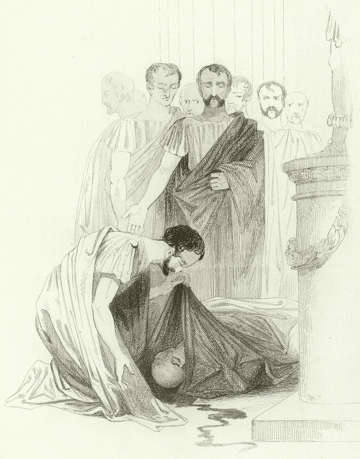 705x900 julius caesar, act iii, scene i drawing - Julius Caesar Drawing