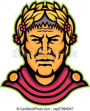 384x470 julius caesar head frnt mascot mascot icon illustration of head - Julius Caesar Drawing