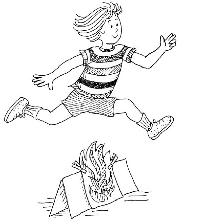 400x434 Flame Jumping Contest Howstuffworks - Jump Drawing