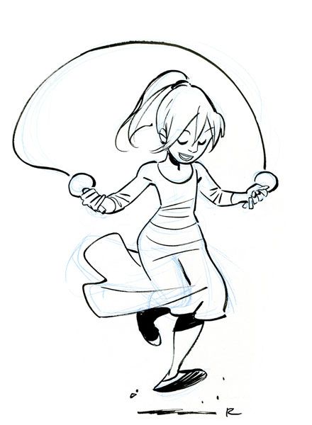 440x600 jump rope drawing kids - Jump Rope Drawing