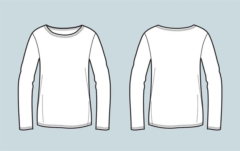 794x499 sweater jumper vector fashion flat sketch adobe illustrator etsy - Jumper Drawing