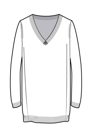 313x469 v neck jumper technical design fashion sketches, fashion - Jumper Drawing
