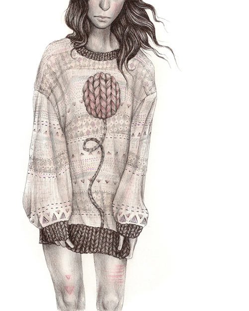 500x625 drawing, hipster, peng jumper, sweater - Jumper Drawing