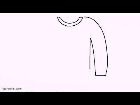 480x360 how to draw sweater for kids drawing step - Jumper Drawing
