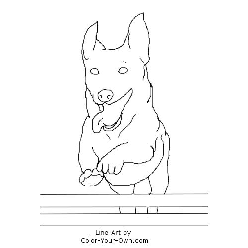 500x500 Jumping Jack Russell Terrier Dog Coloring Page - Jumping Dog Drawing