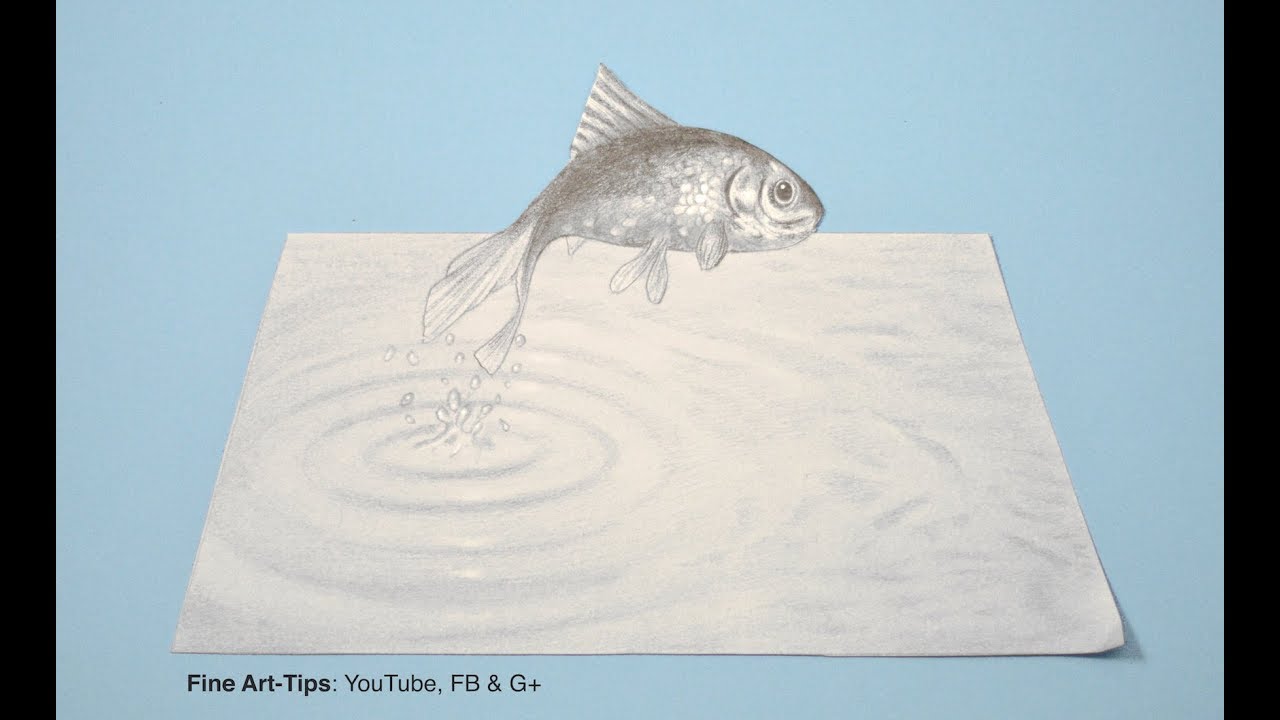 1280x720 How To Draw A Simple Easy Effect - Jumping Fish Drawing