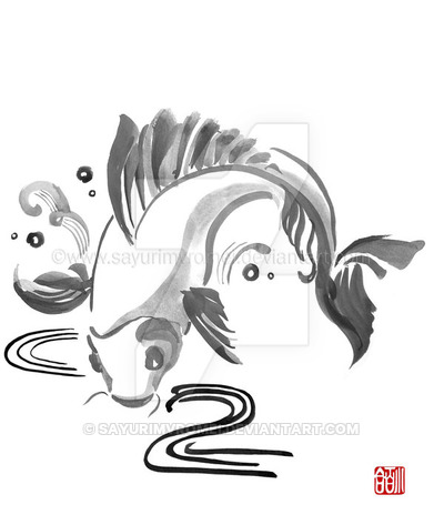 400x473 Jumping Fish - Jumping Fish Drawing