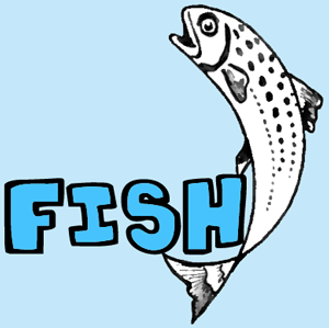 300x299 How To Draw Cartoon Fish Jumping Out Of The Water - Jumping Fish Drawing