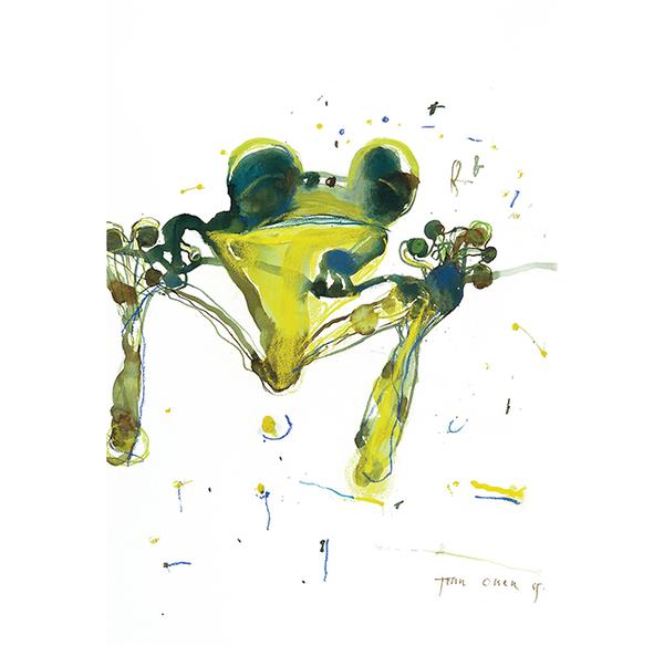 600x584 John Olsen Prints For Sale Jumping Frog Art Series Hotels - Jumping Frog Drawing