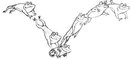 449x203 Koi, Butterfly, Frogs Jump Animation, Animated - Jumping Frog Drawing