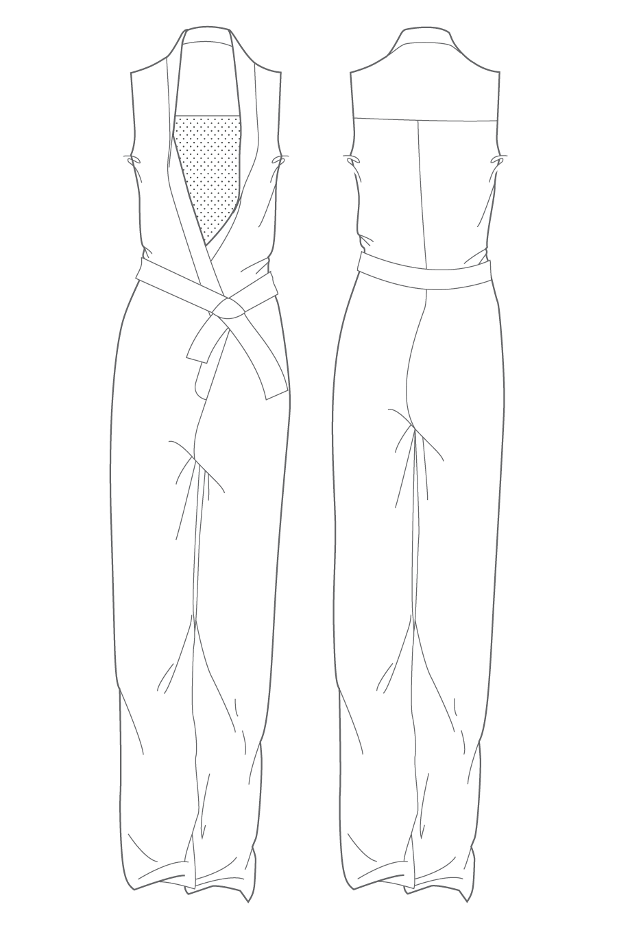 900x1350 lux jumpsuit ralph pink - Jumpsuit Drawing