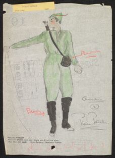 228x313 pierre patelin master patelin green jumpsuit, green cap, brown - Jumpsuit Drawing