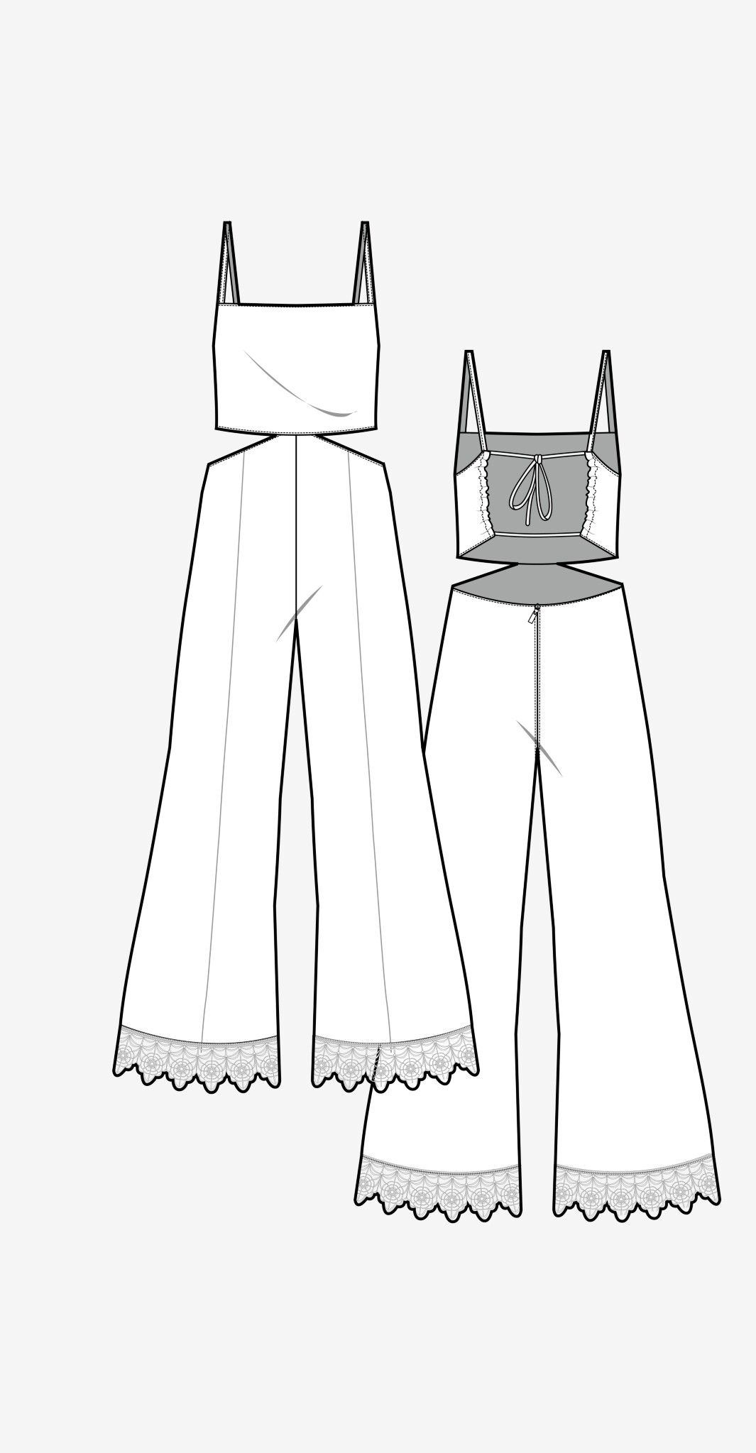 1065x2047 pinafore jumpsuit silhouette wgsn design development - Jumpsuit Drawing