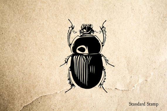 570x380 June Bug Rubber Stamp - June Bug Drawing