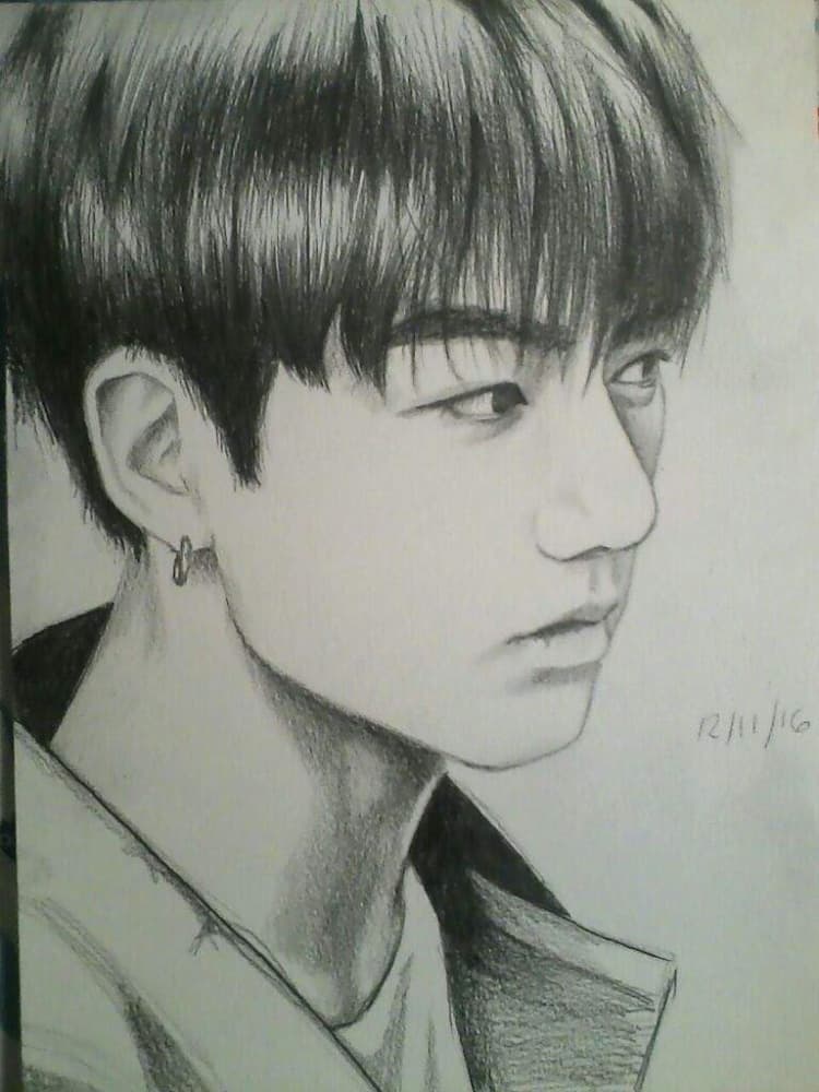 Jungkook Drawing at PaintingValley.com | Explore collection of Jungkook