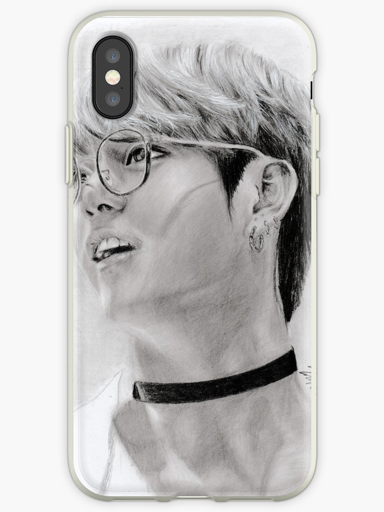750x1000 Jungkook Drawing Graphite Set ' High Pose' Iphone Cases Covers - Jungkook Drawing