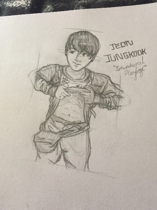 Jungkook Drawing Skills at PaintingValley.com | Explore collection of