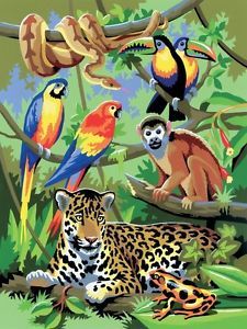 225x300 Acrylic Paintings Of Jungle Animals Crafts Gt Painting, Drawing - Jungle Animals Drawing
