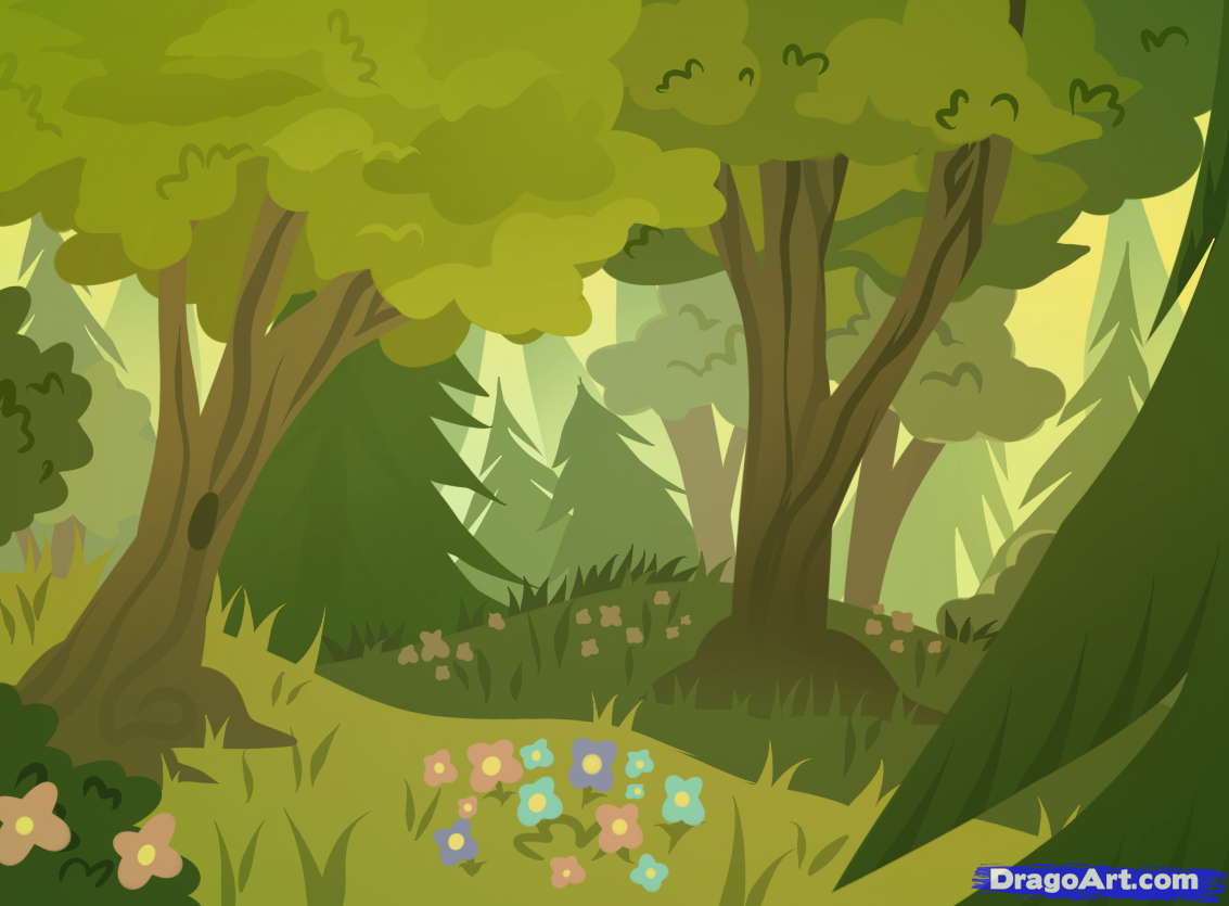 1133x835 How To Draw Forests, Forest Backgrounds Crafts, Art, Drawing - Jungle Background Drawing
