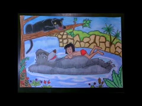 480x360 Draw The Jungle Book Characters - Jungle Book Drawing