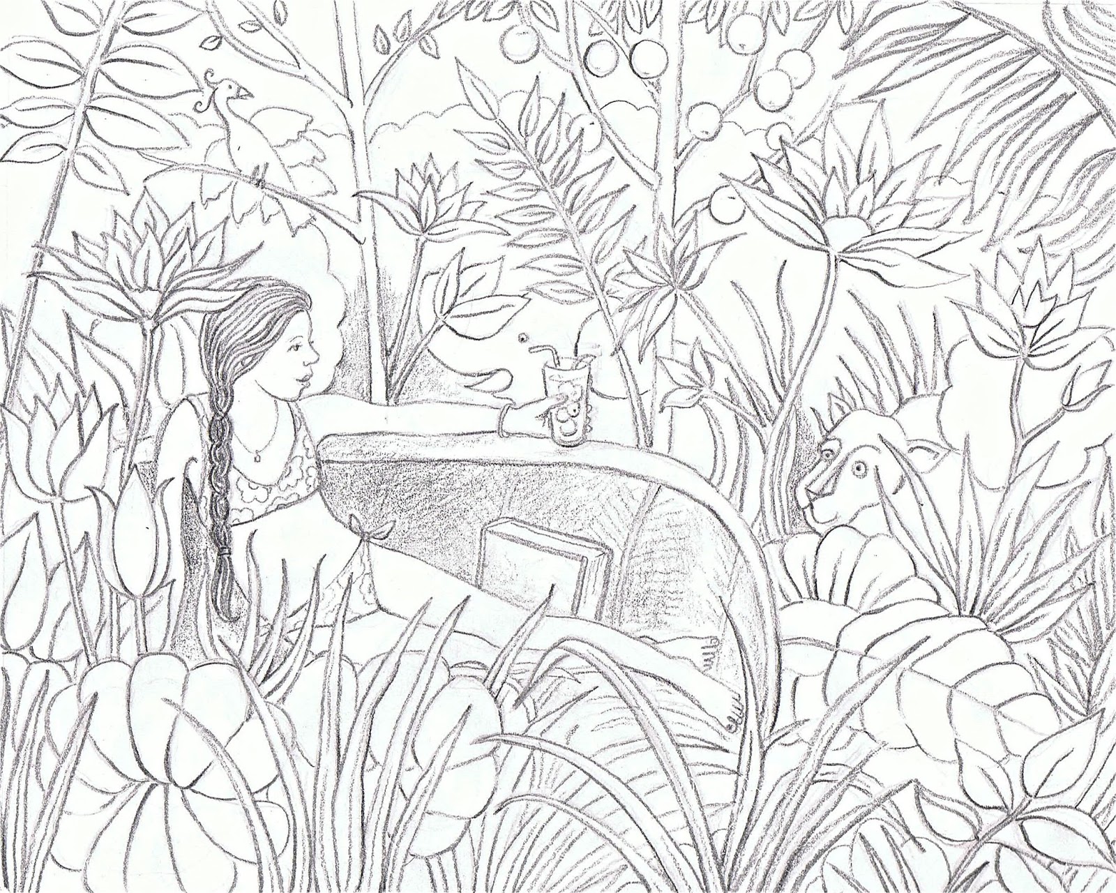1600x1280 Jungle Drawing Free Download - Jungle Drawing