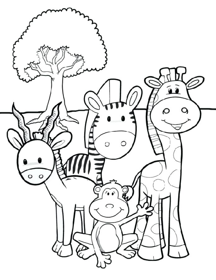 550 Top Jungle Animals Coloring Pages For Toddlers Images & Pictures In HD