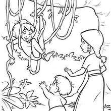 220x220 Kids Are Playing In The Jungle Coloring Pages - Jungle Drawing For Kids