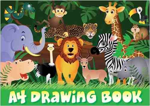 500x353 Pack Of Jungle Scene Drawing Books Toys Games - Jungle Drawing For Kids