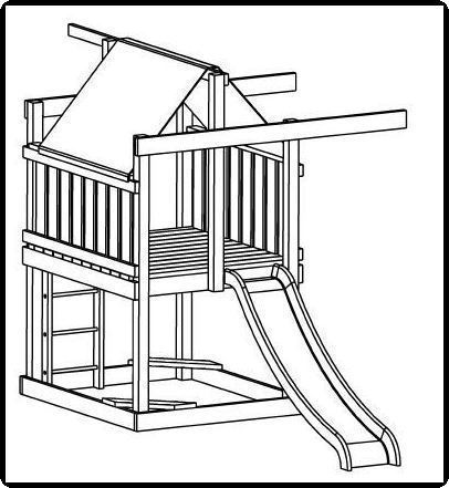 406x441 custom jungle gym plans, basic jungle gym, step - Jungle Gym Drawing